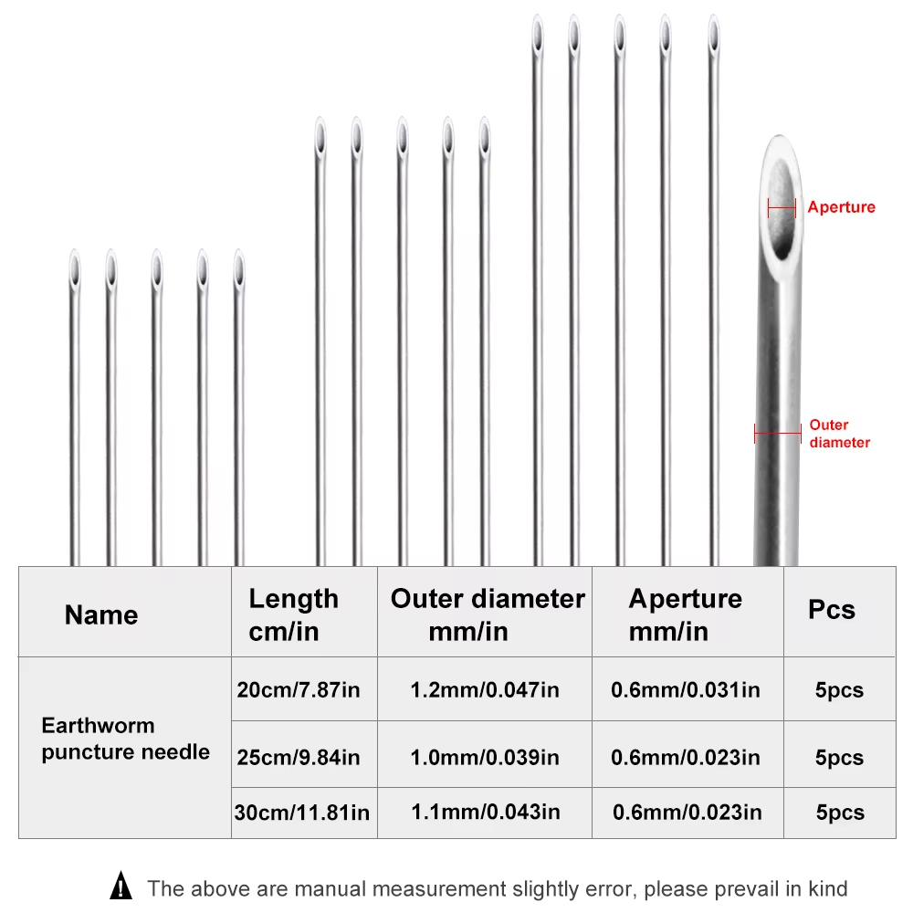 Fishing Hook Stainless Steel - Aguja de acero inoxidable para gusanos,