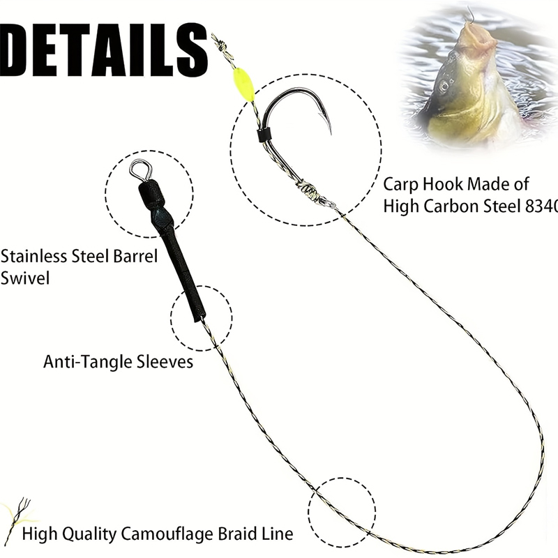 YOTO 8 piezas de aparejos de p - Fishing Hook Assortment reseña y precio